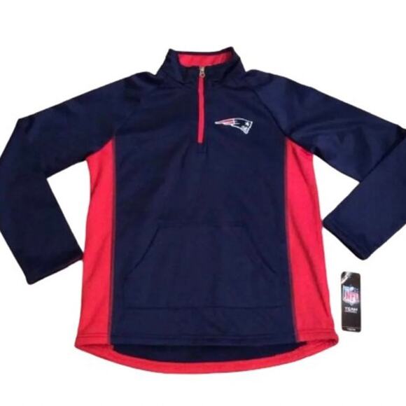 NFL New England Patriots Boy's LG Graphic Pullover NWT - Picture 1 of 5